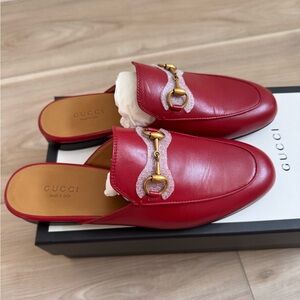 Gucci Red Leather Shoes
